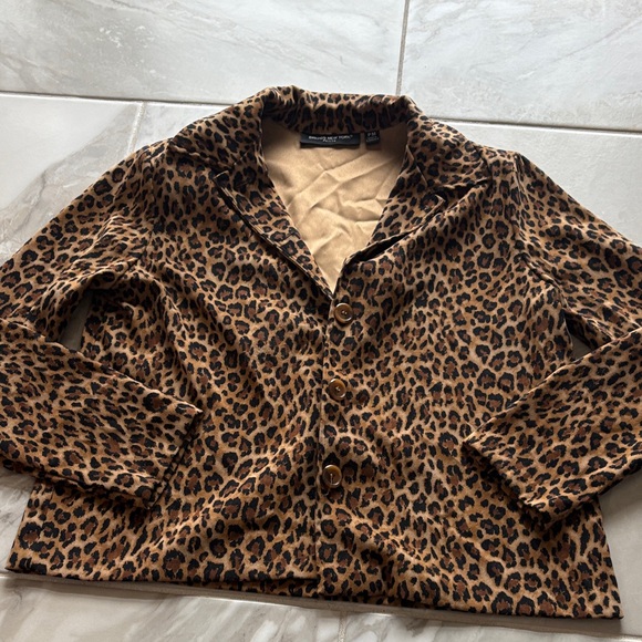Briggs New York Leopard Print Blazer - Picture 1 of 3